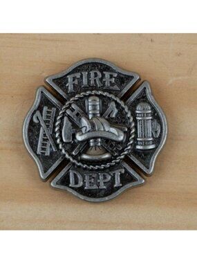 Silver Firefighter Maltese Cross Screw Back Concho Leather Crafts Belts Saddles